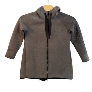 Calvin Klein Performance Mens Gray Full Zip Hoodie Scuba Stretch Jacket Size M